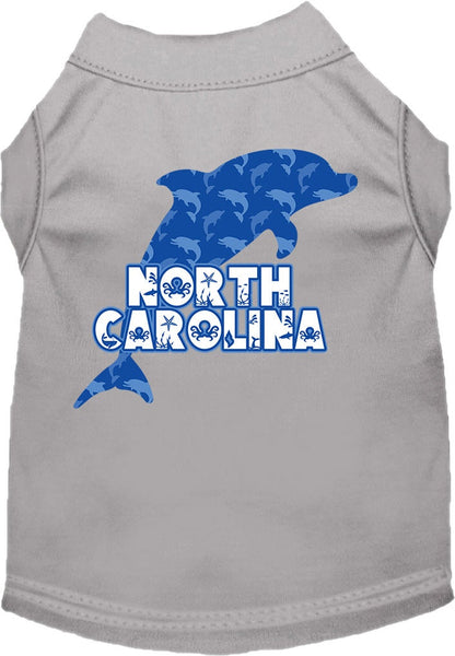 Camiseta serigrafiada para perros y gatos, para mascotas pequeñas y medianas (tallas XS a XL), "North Carolina Blue Dolphins"