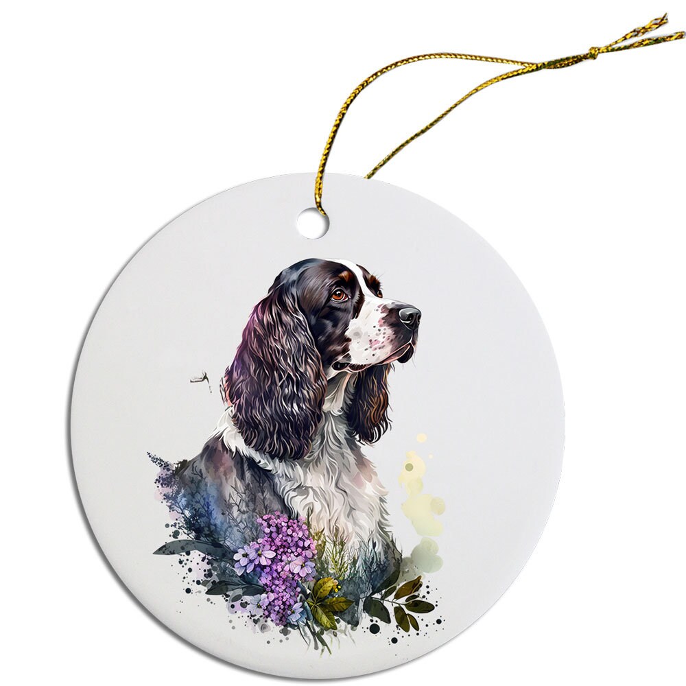 Adorno navideño de raza de perro: "Springer Spaniel inglés"