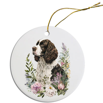 Adorno navideño de raza de perro: "Springer Spaniel inglés"