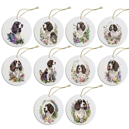 Adorno navideño de raza de perro: "Springer Spaniel inglés"