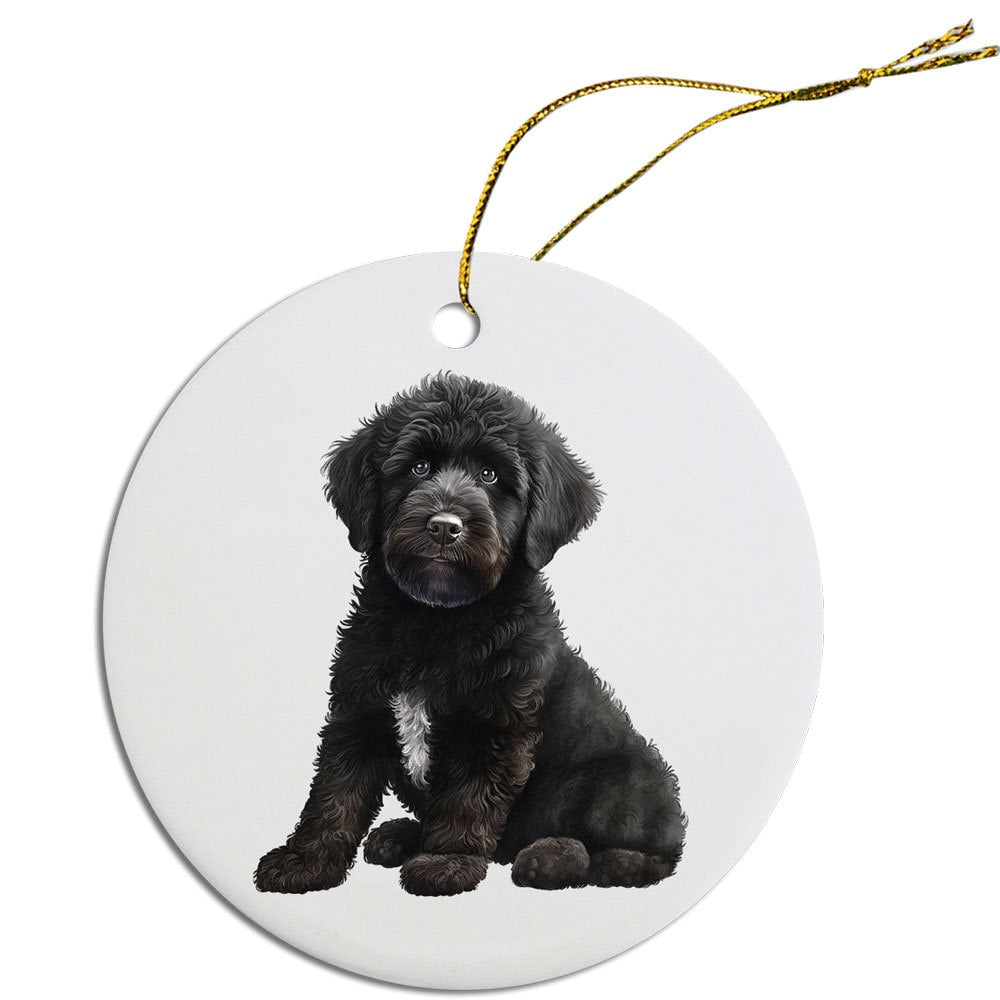 Dog Breed Christmas Ornament, "Labradoodle"