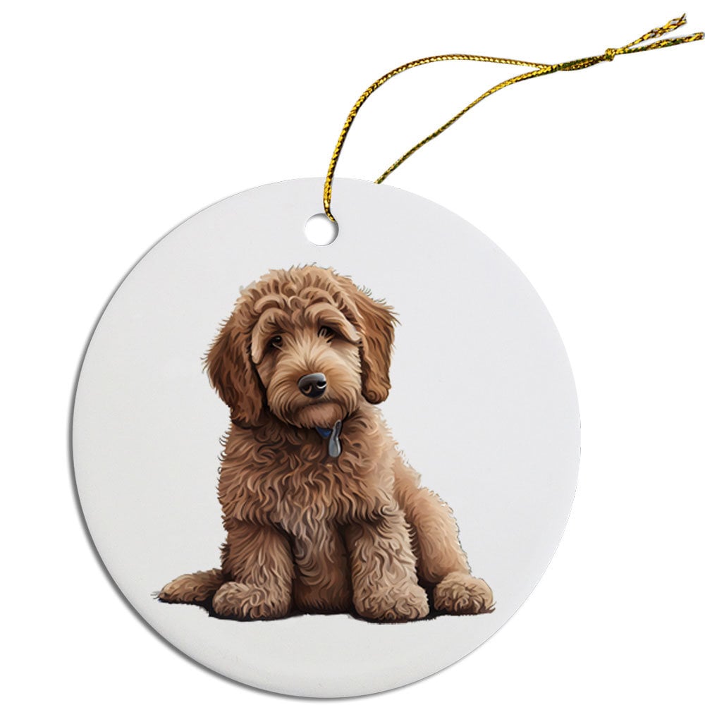 Dog Breed Christmas Ornament, "Labradoodle"