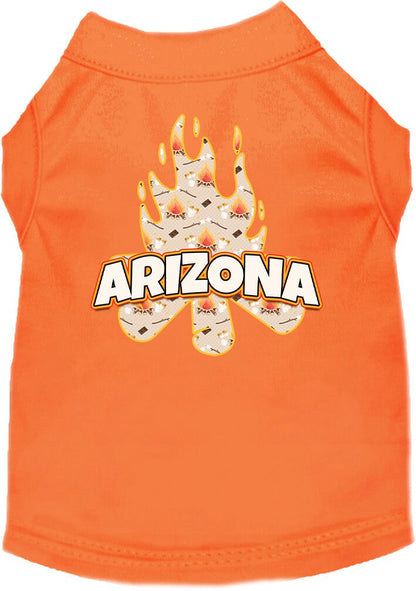 Pet Dog & Cat Screen Printed Shirt for Medium to Large Pets (Sizes 2XL-6XL), "Arizona Around The Campfire"