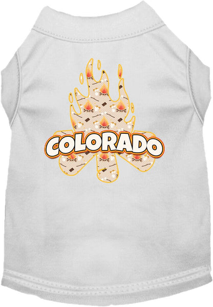 Pet Dog & Cat Screen Printed Shirt for Medium to Large Pets (Sizes 2XL-6XL), "Colorado Around The Campfire"