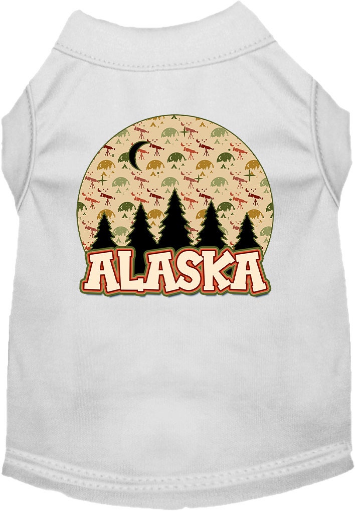 Pet Dog & Cat Screen Printed Shirt for Small to Medium Pets (Sizes XS-XL), "Alaska Under The Stars"