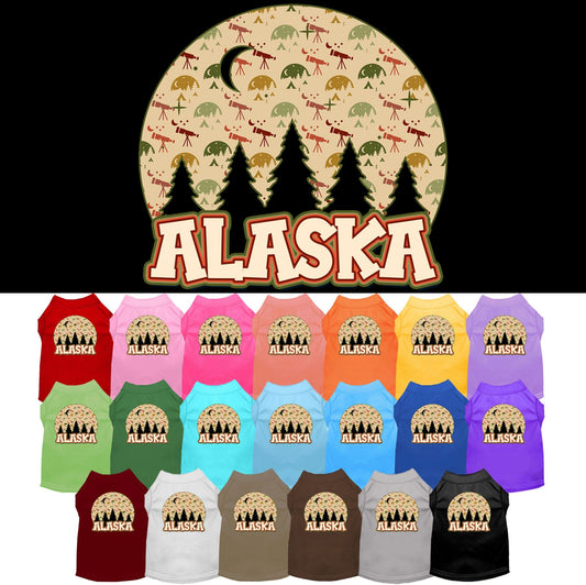 Pet Dog & Cat Screen Printed Shirt for Medium to Large Pets (Sizes 2XL-6XL), "Alaska Under The Stars"