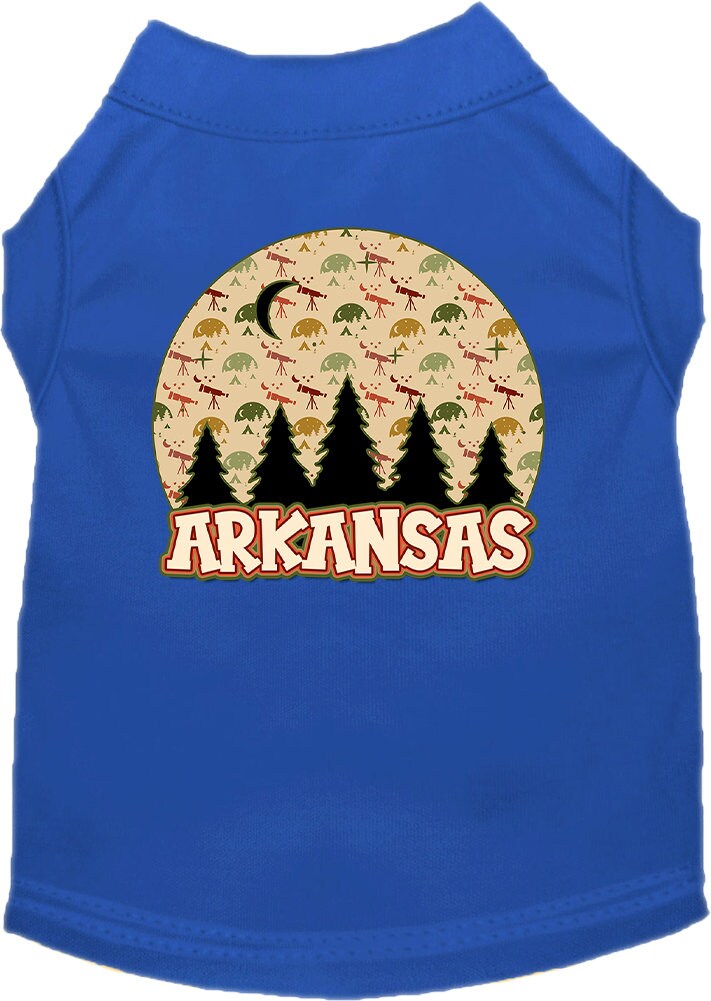 Pet Dog & Cat Screen Printed Shirt for Small to Medium Pets (Sizes XS-XL), "Arkansas Under The Stars"