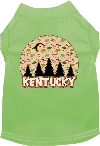 Camiseta serigrafiada para perros y gatos, para mascotas pequeñas y medianas (tallas XS a XL), "Kentucky Under The Stars"