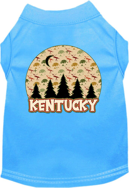 Camiseta serigrafiada para perros y gatos, para mascotas pequeñas y medianas (tallas XS a XL), "Kentucky Under The Stars"