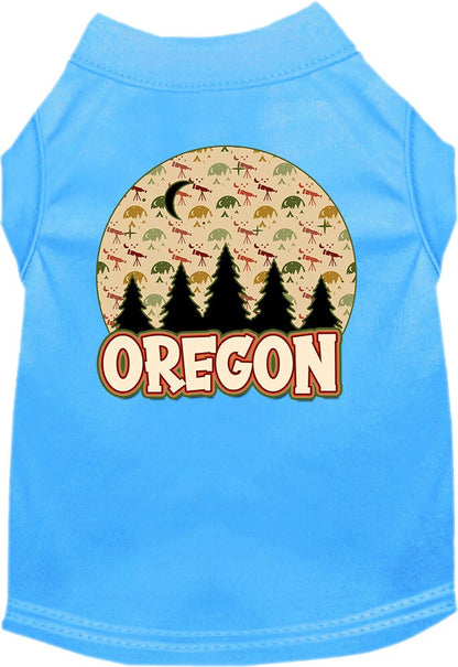 Pet Dog & Cat Screen Printed Shirt for Medium to Large Pets (Sizes 2XL-6XL), "Oregon Under The Stars"