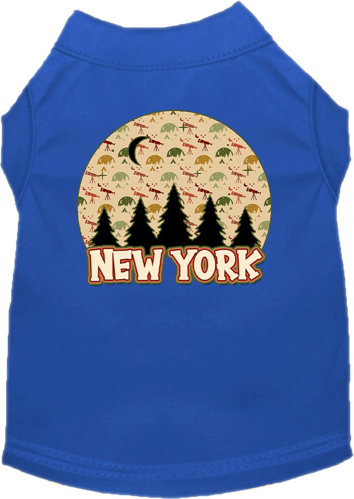 Camiseta serigrafiada para perros y gatos, para mascotas pequeñas y medianas (tallas XS a XL), "Nueva York bajo las estrellas"