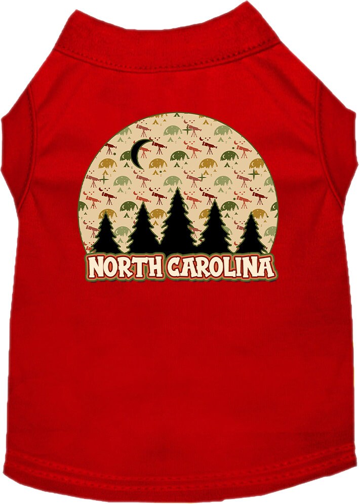 Pet Dog & Cat Screen Printed Shirt for Medium to Large Pets (Sizes 2XL-6XL), "North Carolina Under The Stars"