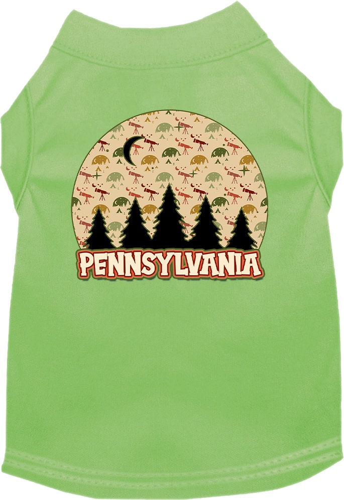 Camiseta serigrafiada para perros y gatos, para mascotas pequeñas y medianas (tallas XS a XL), "Pennsylvania Under The Stars"