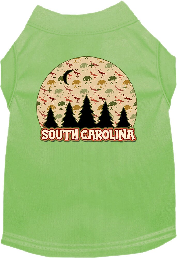 Camiseta serigrafiada para perros y gatos, para mascotas pequeñas y medianas (tallas XS a XL), "South Carolina Under The Stars"