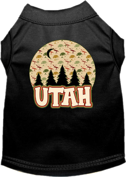 Camiseta serigrafiada para perros y gatos, para mascotas pequeñas y medianas (tallas XS a XL), "Utah Under The Stars"