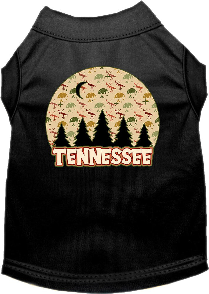 Camiseta serigrafiada para perros y gatos, para mascotas pequeñas y medianas (tallas XS a XL), "Tennessee Under The Stars"