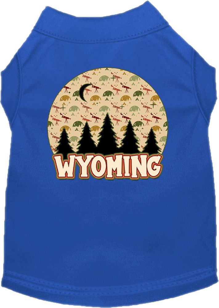 Pet Dog & Cat Screen Printed Shirt for Medium to Large Pets (Sizes 2XL-6XL), "Wyoming Under The Stars"