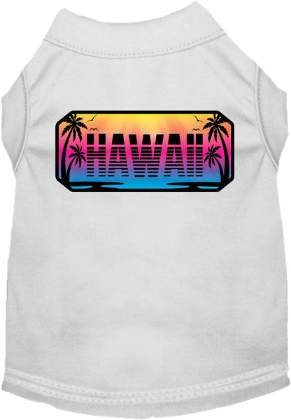 Pet Dog & Cat Screen Printed Shirt for Small to Medium Pets (Sizes XS-XL), "Hawaii Beach Shades"