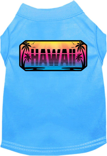 Pet Dog & Cat Screen Printed Shirt for Small to Medium Pets (Sizes XS-XL), "Hawaii Beach Shades"