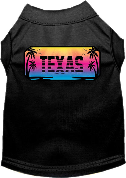 Camisa serigrafiada para perros y gatos, para mascotas medianas y grandes (tallas 2XL-6XL), "Texas Beach Shades"