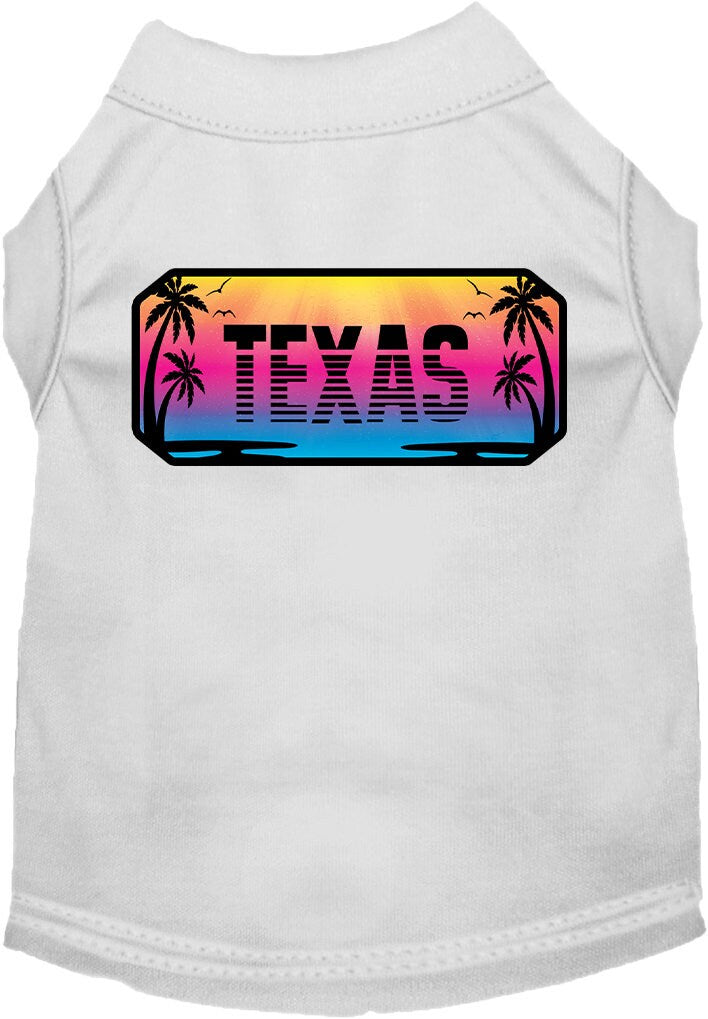 Camisa serigrafiada para perros y gatos, para mascotas medianas y grandes (tallas 2XL-6XL), "Texas Beach Shades"