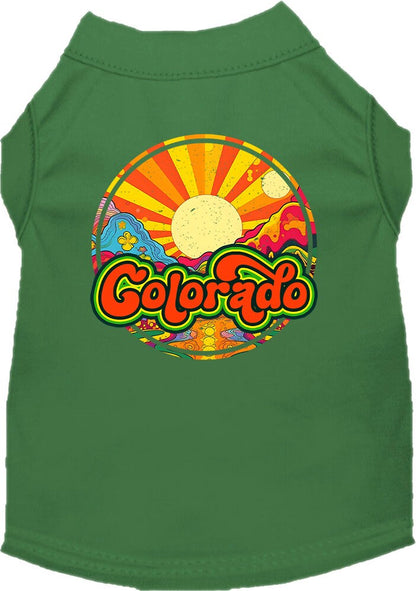 Pet Dog & Cat Screen Printed Shirt for Medium to Large Pets (Sizes 2XL-6XL), "Colorado Mellow Mountain"