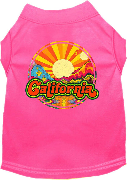 Pet Dog & Cat Screen Printed Shirt for Small to Medium Pets (Sizes XS-XL), "California Mellow Mountain"