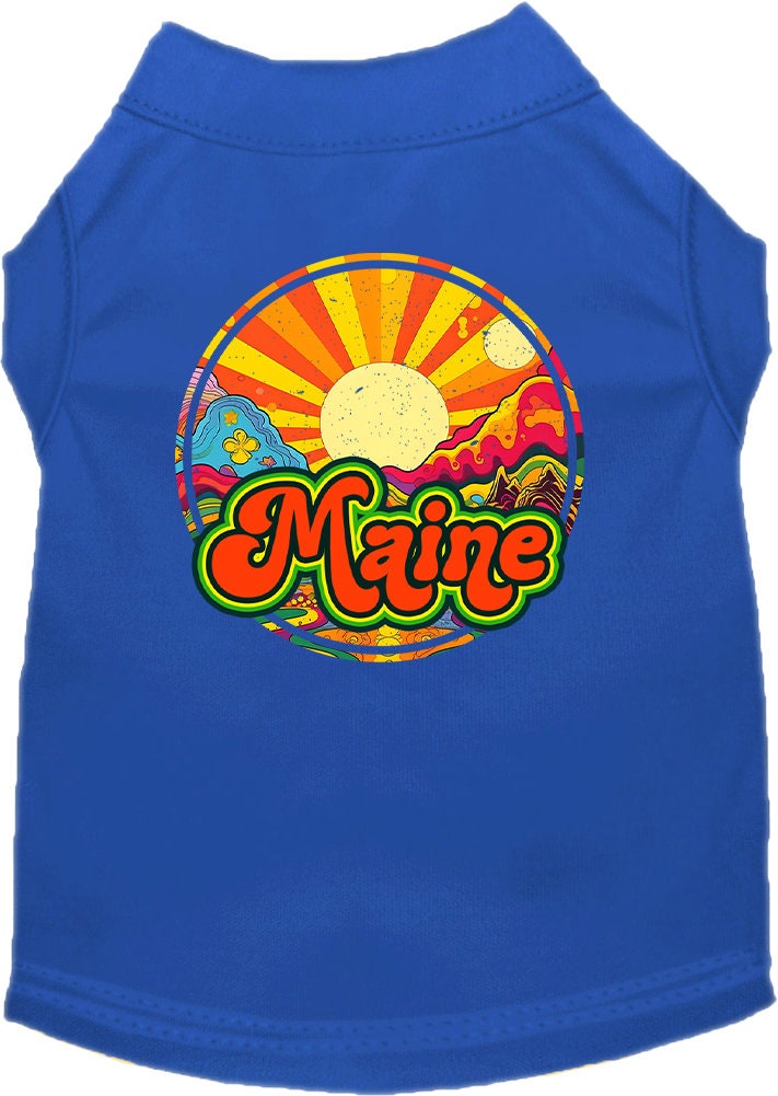 Pet Dog & Cat Screen Printed Shirt for Medium to Large Pets (Sizes 2XL-6XL), "Maine Mellow Mountain"