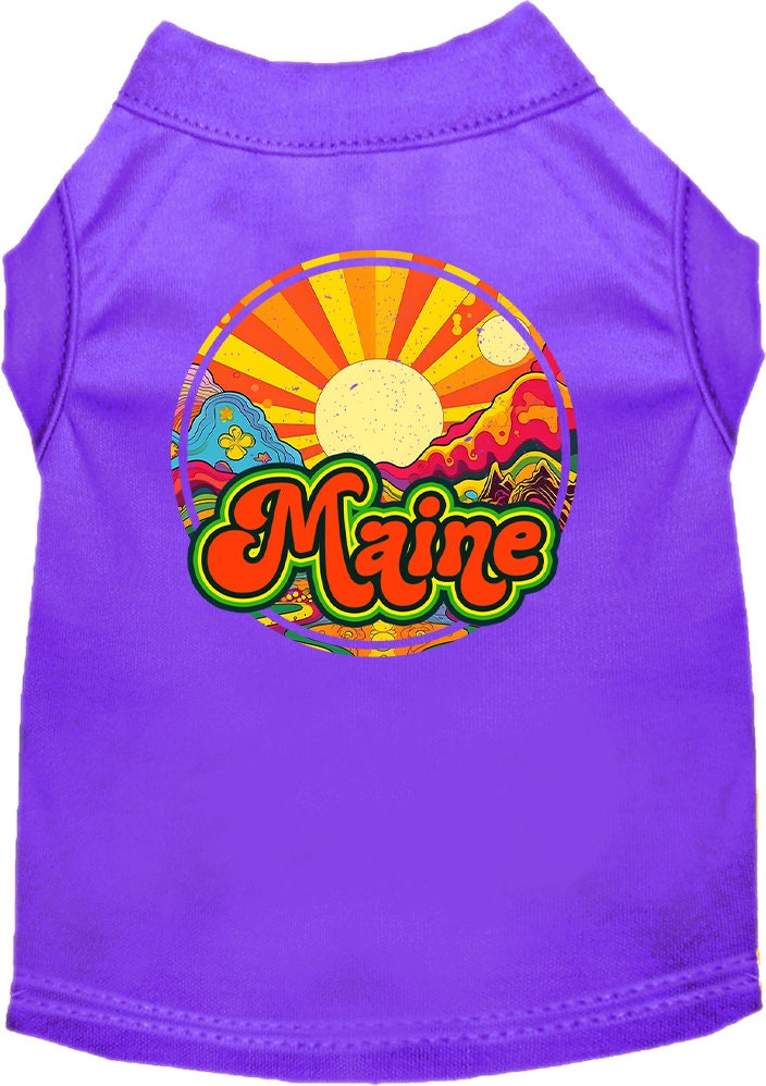 Pet Dog & Cat Screen Printed Shirt for Medium to Large Pets (Sizes 2XL-6XL), "Maine Mellow Mountain"