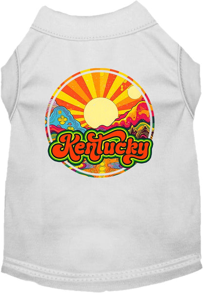 Camiseta serigrafiada para perros y gatos, para mascotas pequeñas y medianas (tallas XS a XL), "Kentucky Mellow Mountain"