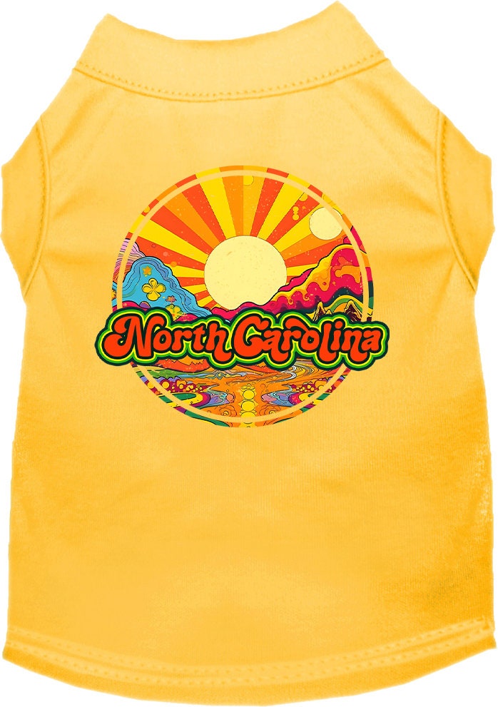 Pet Dog & Cat Screen Printed Shirt for Medium to Large Pets (Sizes 2XL-6XL), "North Carolina Mellow Mountain"