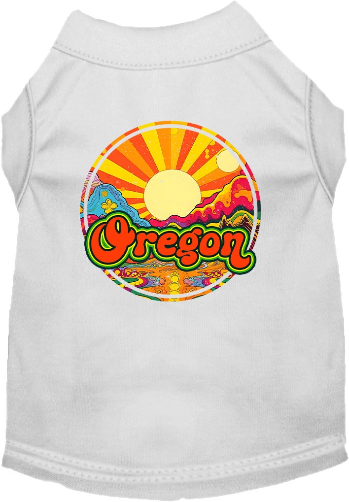 Pet Dog & Cat Screen Printed Shirt for Small to Medium Pets (Sizes XS-XL), "Oregon Mellow Mountain"