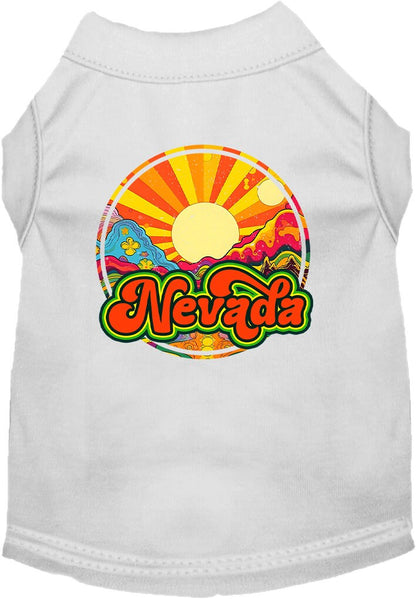 Camiseta serigrafiada para perros y gatos, para mascotas pequeñas y medianas (tallas XS a XL), "Nevada Mellow Mountain"