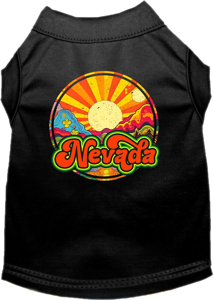 Camiseta serigrafiada para perros y gatos, para mascotas pequeñas y medianas (tallas XS a XL), "Nevada Mellow Mountain"