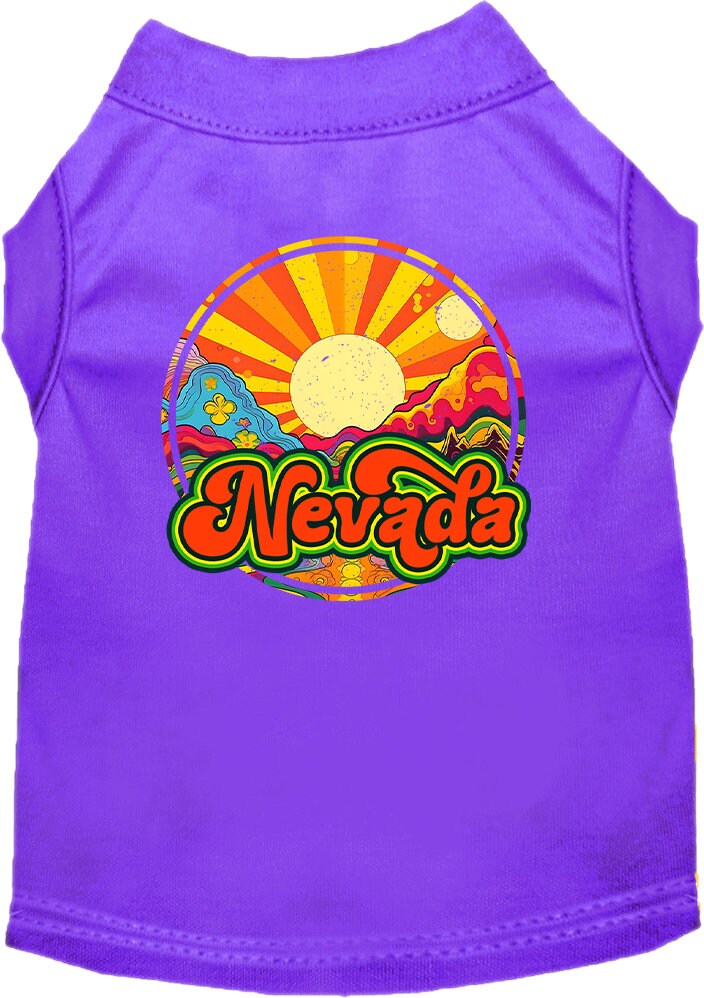 Camiseta serigrafiada para perros y gatos, para mascotas pequeñas y medianas (tallas XS a XL), "Nevada Mellow Mountain"