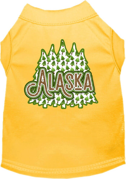 Pet Dog & Cat Screen Printed Shirt for Medium to Large Pets (Sizes 2XL-6XL), "Alaska Woodland Trees"