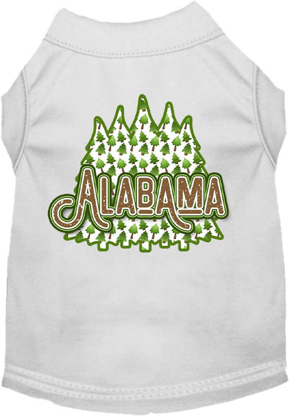 Pet Dog & Cat Screen Printed Shirt for Medium to Large Pets (Sizes 2XL-6XL), "Alabama Woodland Trees"