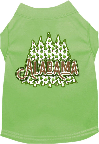 Pet Dog & Cat Screen Printed Shirt for Medium to Large Pets (Sizes 2XL-6XL), "Alabama Woodland Trees"