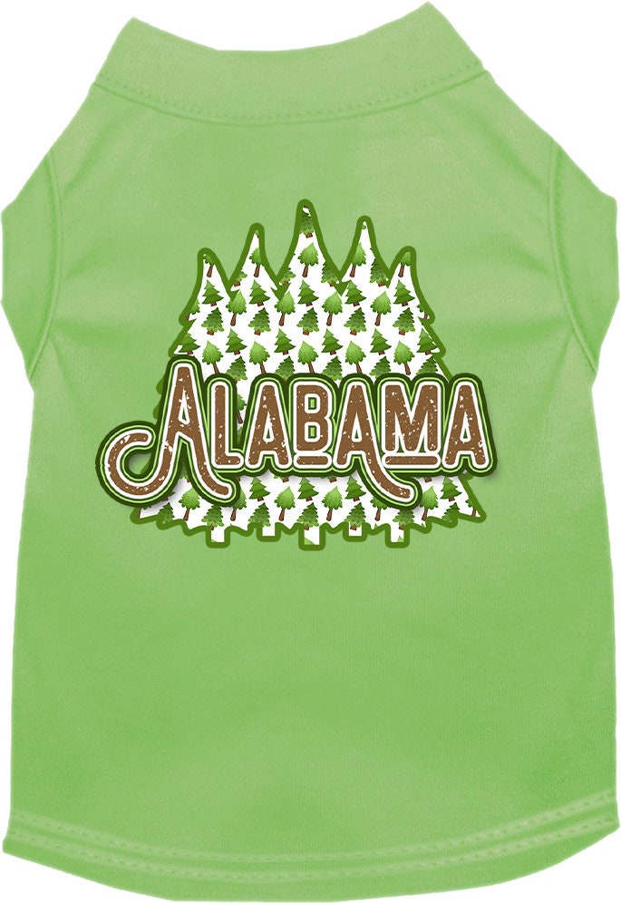 Pet Dog & Cat Screen Printed Shirt for Small to Medium Pets (Sizes XS-XL), "Alabama Woodland Trees"