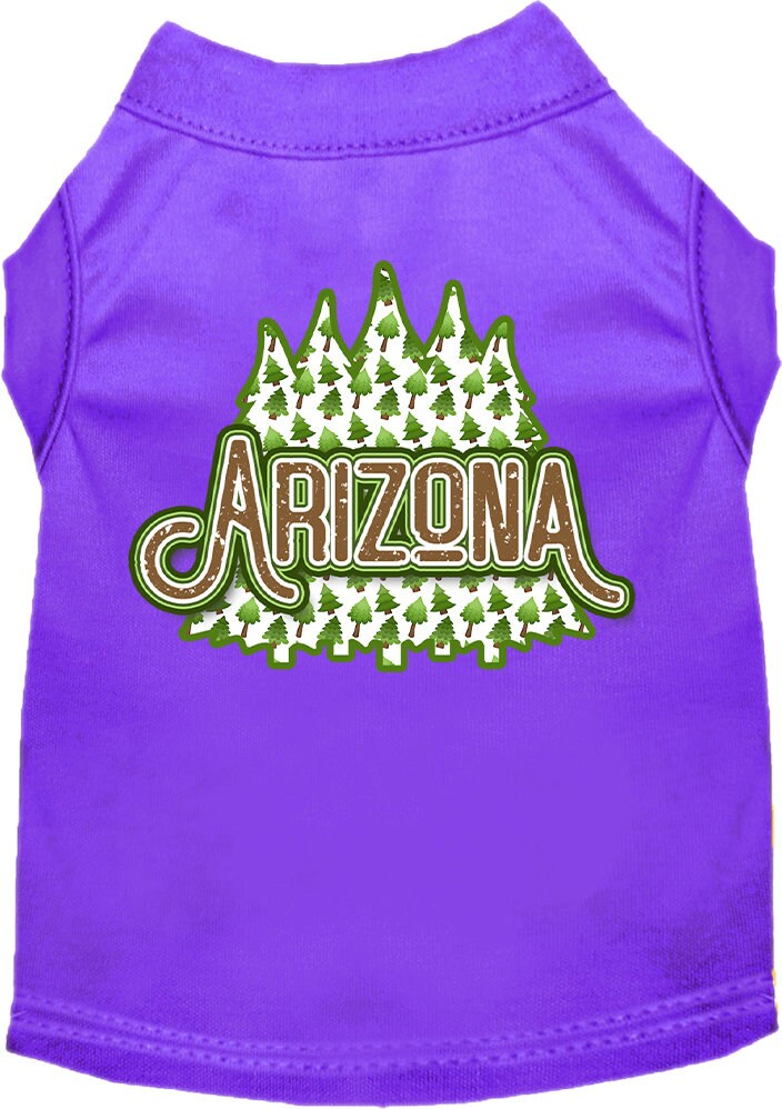 Pet Dog & Cat Screen Printed Shirt for Small to Medium Pets (Sizes XS-XL), "Arizona Woodland Trees"