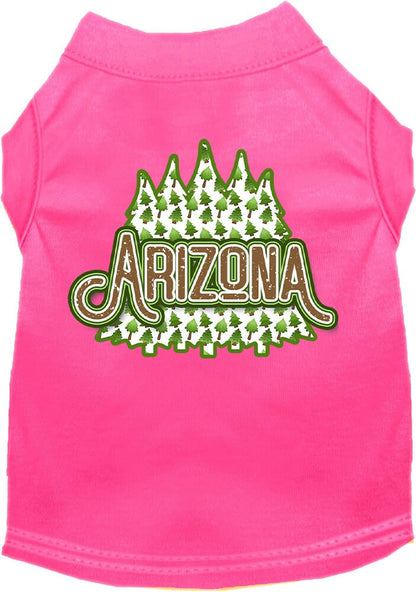 Pet Dog & Cat Screen Printed Shirt for Small to Medium Pets (Sizes XS-XL), "Arizona Woodland Trees"