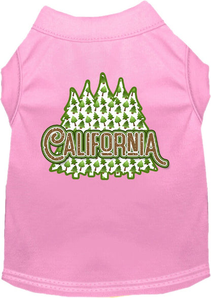 Pet Dog & Cat Screen Printed Shirt for Medium to Large Pets (Sizes 2XL-6XL), "California Woodland Trees"