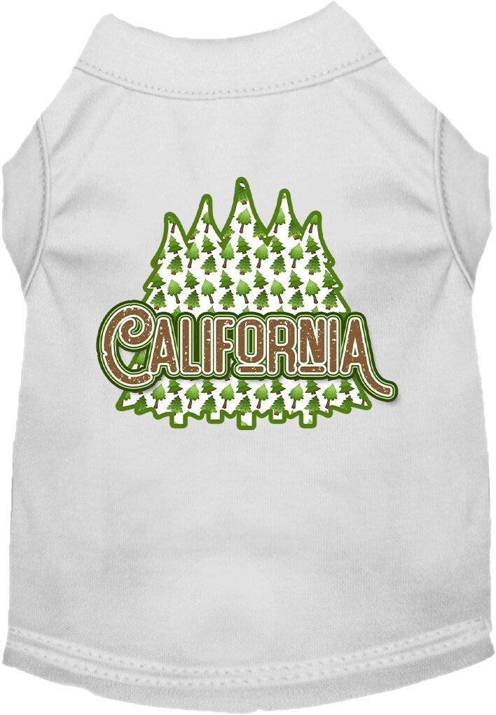 Pet Dog & Cat Screen Printed Shirt for Medium to Large Pets (Sizes 2XL-6XL), "California Woodland Trees"