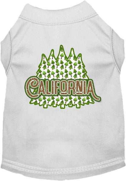 Pet Dog & Cat Screen Printed Shirt for Medium to Large Pets (Sizes 2XL-6XL), "California Woodland Trees"