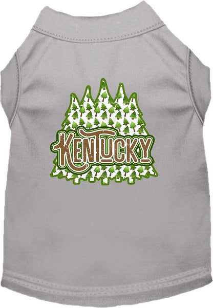 Camiseta serigrafiada para perros y gatos, para mascotas pequeñas y medianas (tallas XS a XL), "Kentucky Woodland Trees"