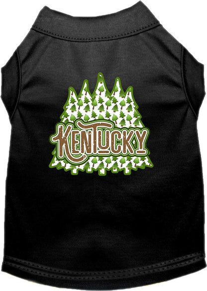 Camiseta serigrafiada para perros y gatos, para mascotas pequeñas y medianas (tallas XS a XL), "Kentucky Woodland Trees"