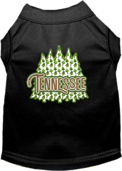 Camiseta serigrafiada para perros y gatos, para mascotas pequeñas y medianas (tallas XS a XL), "Tennessee Woodland Trees"