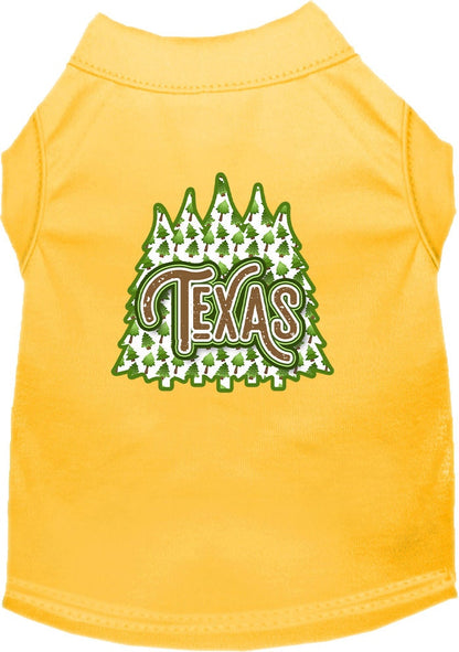 Pet Dog & Cat Screen Printed Shirt for Medium to Large Pets (Sizes 2XL-6XL), "Texas Woodland Trees"