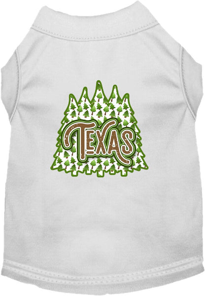 Camiseta serigrafiada para perros y gatos, para mascotas pequeñas y medianas (tallas XS a XL), "Texas Woodland Trees"