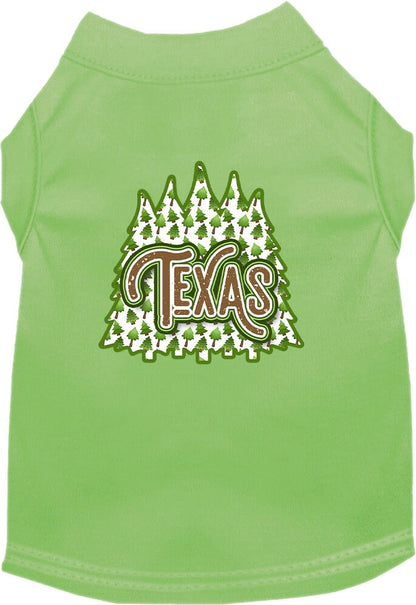 Camiseta serigrafiada para perros y gatos, para mascotas pequeñas y medianas (tallas XS a XL), "Texas Woodland Trees"